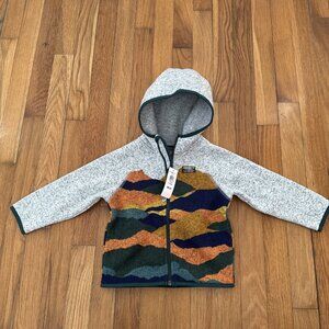 LL Bean Baby Fleece Jacket Hooded Boy's Size 12-18 Months New